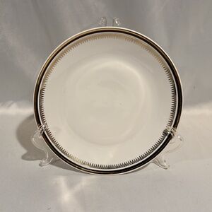 Chodziez Poland Porcelain Dinner Plate Black Gold Band Filigree